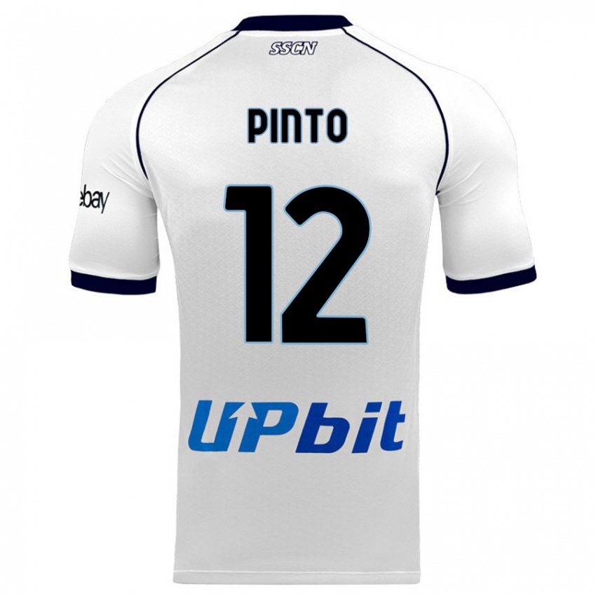 Férfi Ciro Pinto #12 Fehér Idegenbeli Jersey 2023/24 Mez Póló Ing