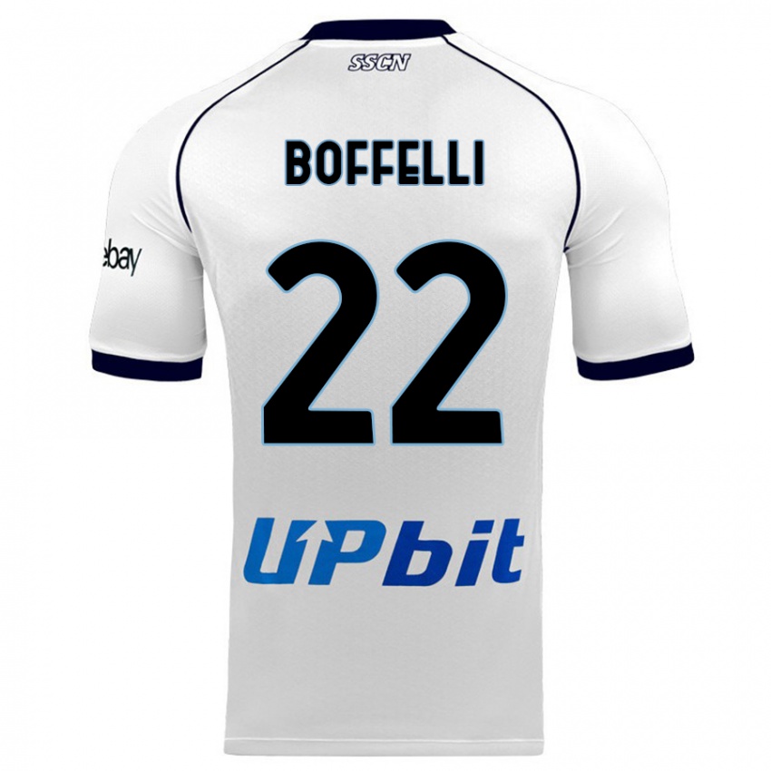 Férfi Valerio Boffelli #22 Fehér Idegenbeli Jersey 2023/24 Mez Póló Ing