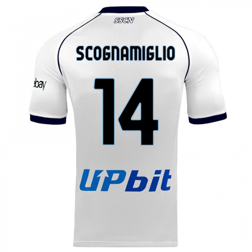 Férfi Fabio Scognamiglio #14 Fehér Idegenbeli Jersey 2023/24 Mez Póló Ing