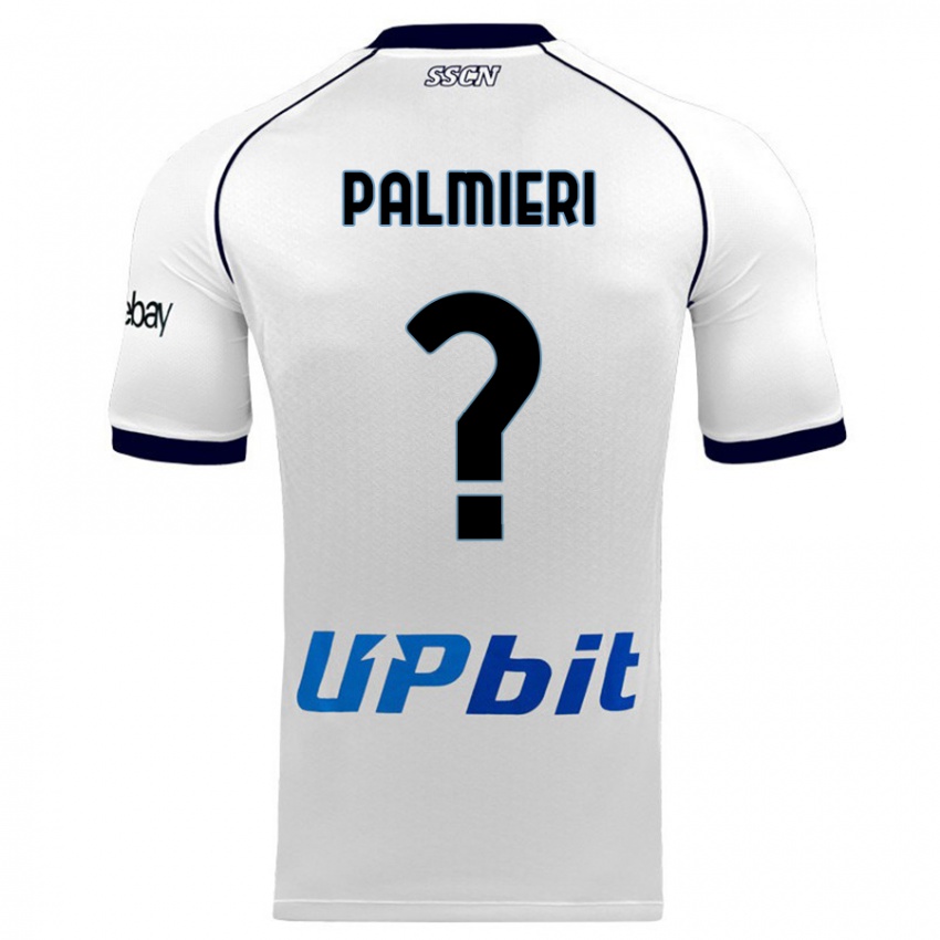 Férfi Ciro Palmieri #0 Fehér Idegenbeli Jersey 2023/24 Mez Póló Ing
