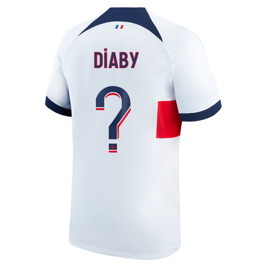 Férfi Ibrahima Diaby #0 Fehér Idegenbeli Jersey 2023/24 Mez Póló Ing