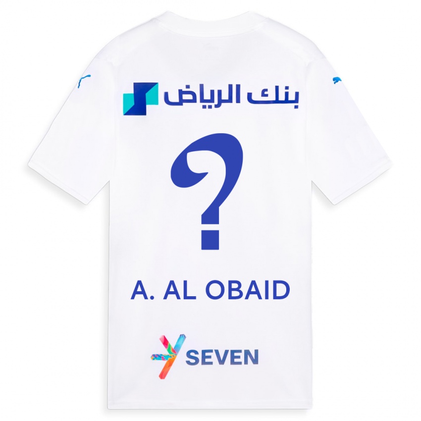 Férfi Abdulrahman Al-Obaid #0 Fehér Idegenbeli Jersey 2023/24 Mez Póló Ing