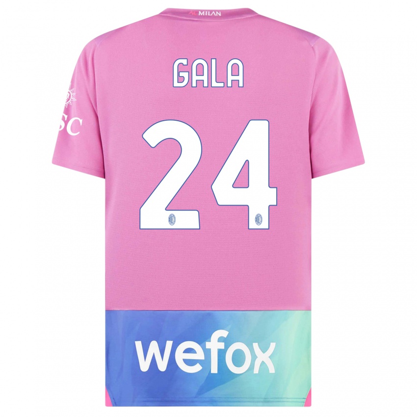 Férfi Antonio Gala #24 Pink Lila Harmadik Számú Jersey 2023/24 Mez Póló Ing