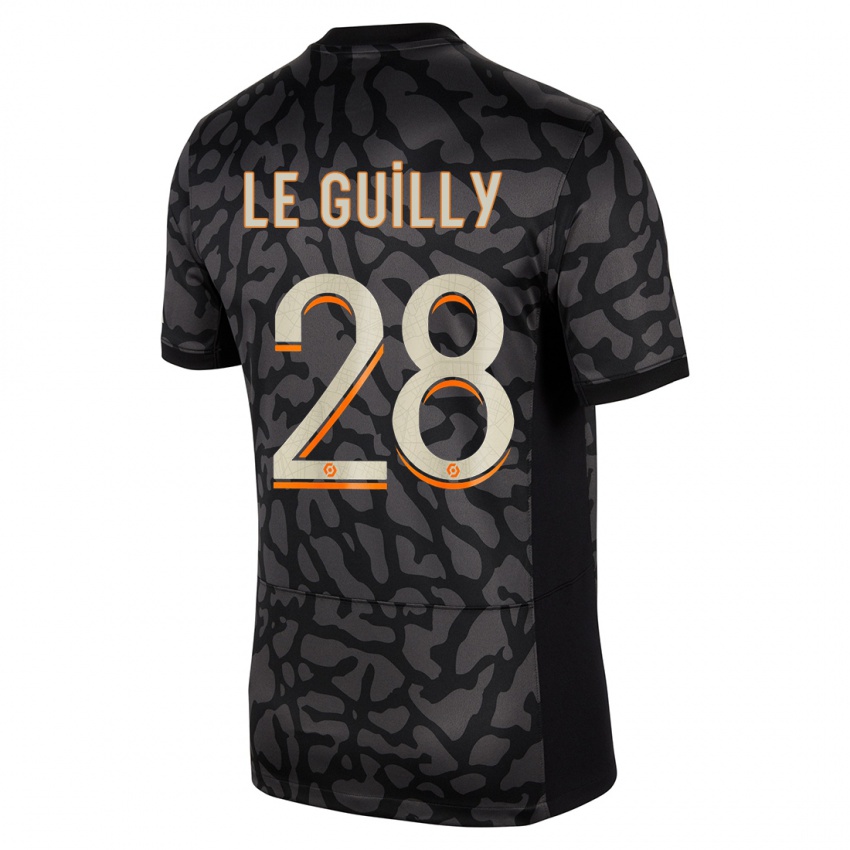 Férfi Jade Le Guilly #28 Fekete Harmadik Számú Jersey 2023/24 Mez Póló Ing