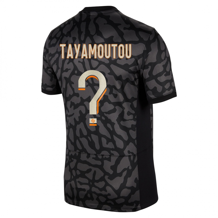 Férfi Enzo Tayamoutou #0 Fekete Harmadik Számú Jersey 2023/24 Mez Póló Ing