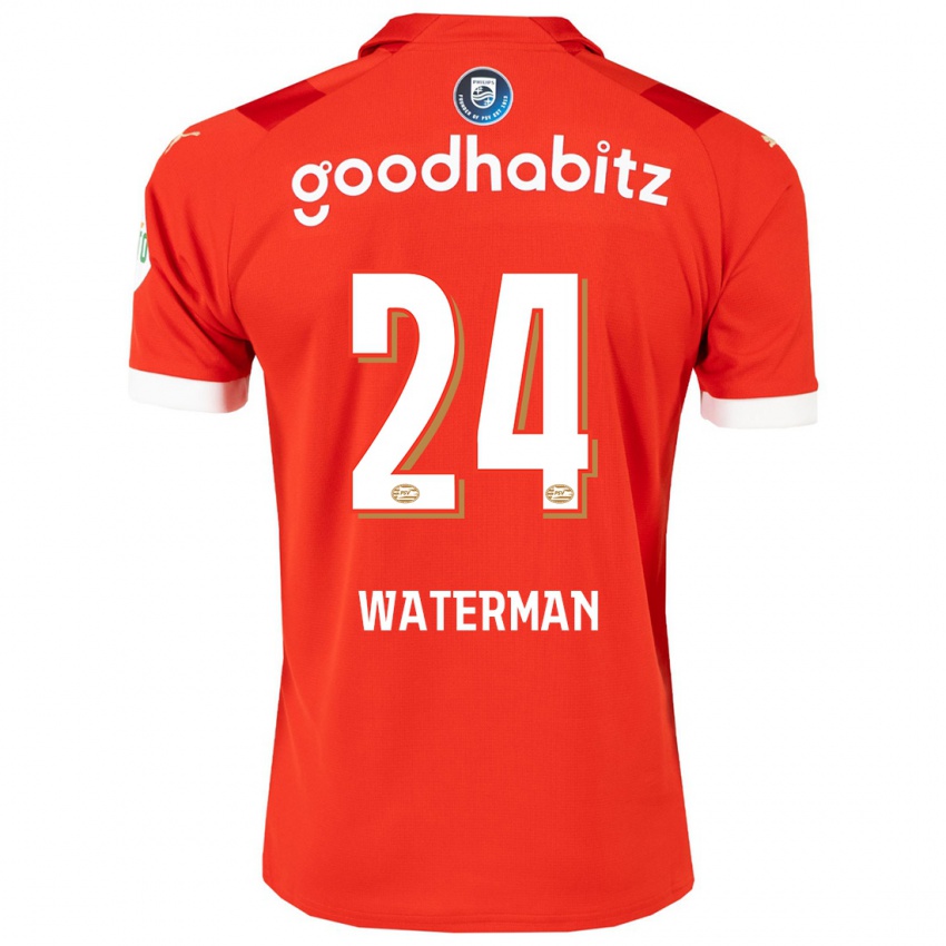 Női Boy Waterman #24 Piros Hazai Jersey 2023/24 Mez Póló Ing