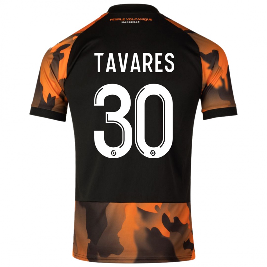 Női Nuno Tavares #30 Fekete Narancs Harmadik Számú Jersey 2023/24 Mez Póló Ing